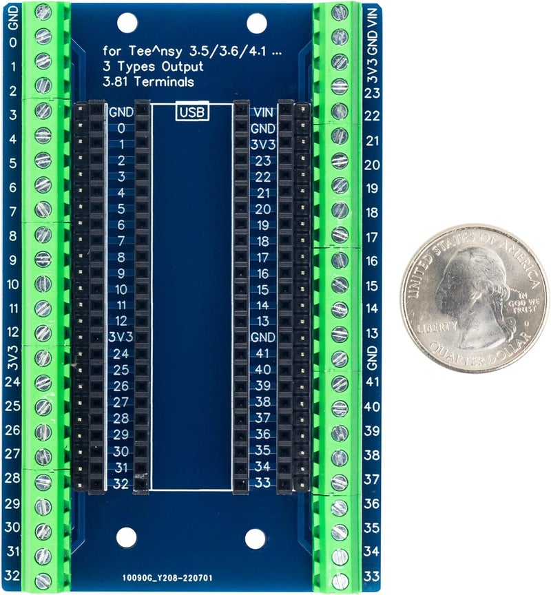 whiteeeen Screw Terminal Expansion Board 3 Types Output Breakout Board for Teensy 3.5/3.6/4.1 Module Compatible with Arduino - Image 5